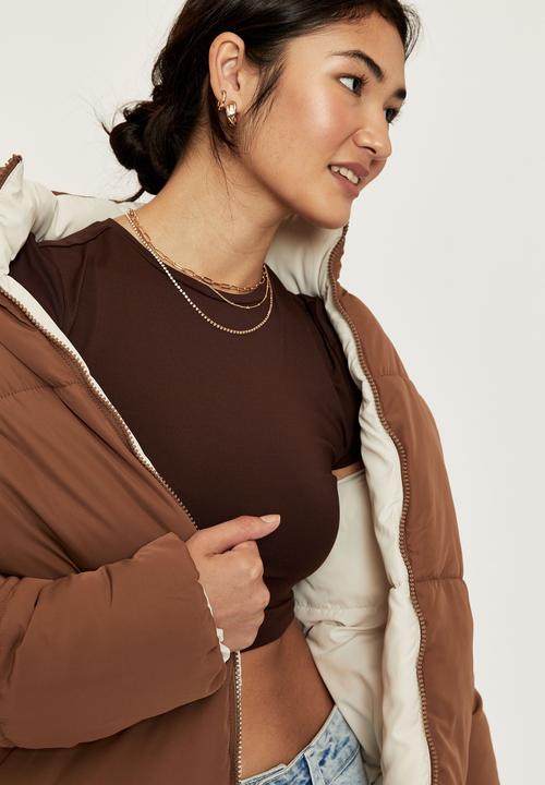 Supré  - Adele reversible puffer jacket - choc malt/cookies & cream
