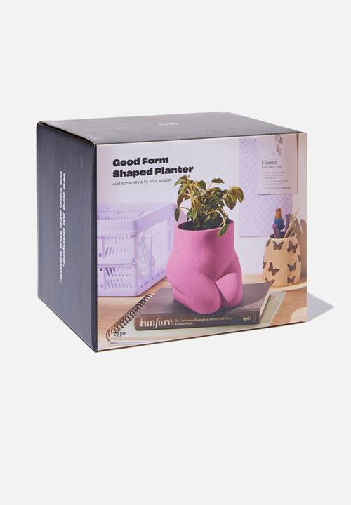 Typo - Good form shaped planter - kneeling pop pink