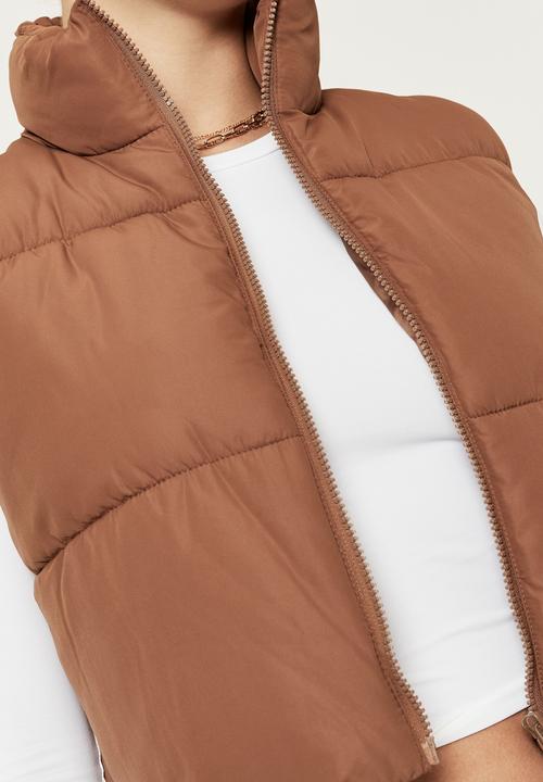 Supré  - Cher puffer vest - choc malt