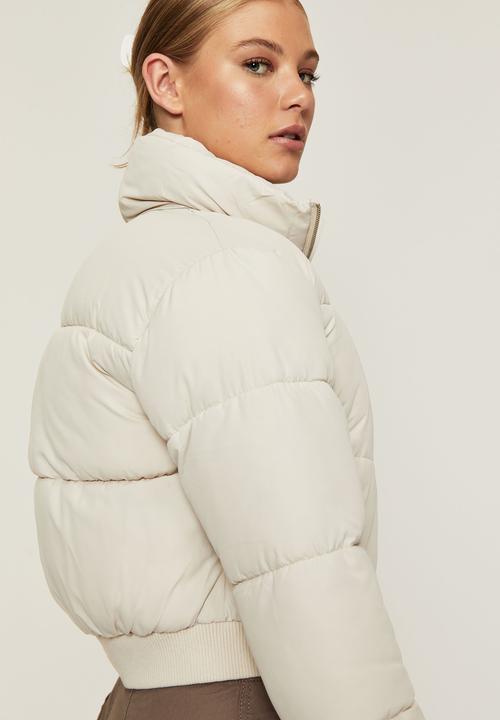 Supré  - Cody cropped puffer jacket - cookies and cream