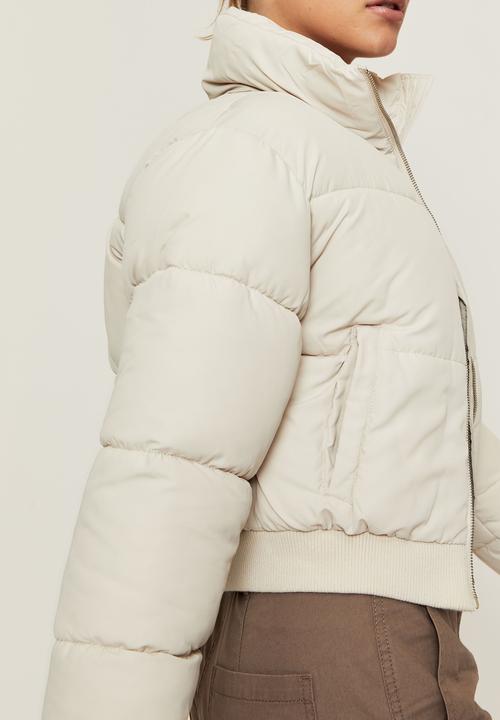 Supré  - Cody cropped puffer jacket - cookies and cream