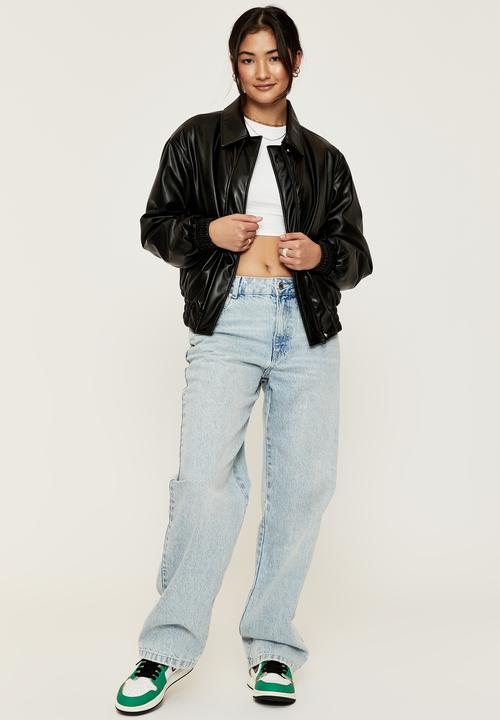 Supré  - Vegan leather bomber jacket - black