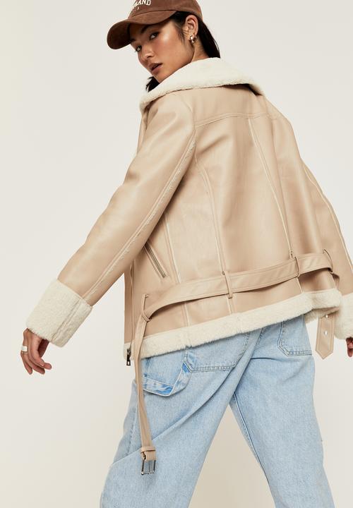Supré  - Sienna aviator jacket - soft taupe