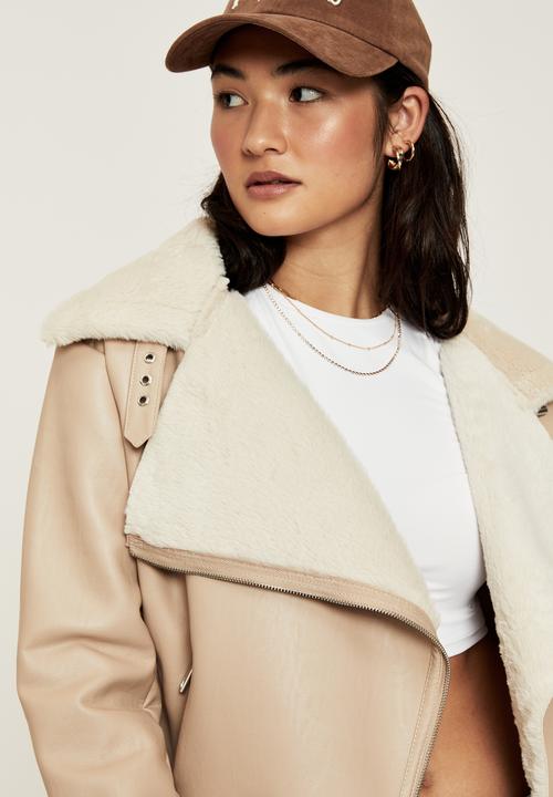 Supré  - Sienna aviator jacket - soft taupe