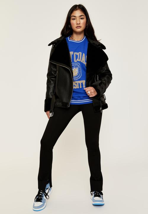 Supré  - Sienna aviator jacket - black