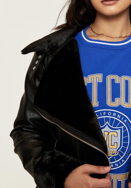 Supré  - Sienna aviator jacket - black