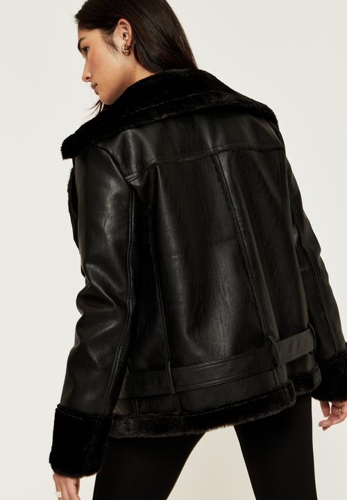 Supré  - Sienna aviator jacket - black