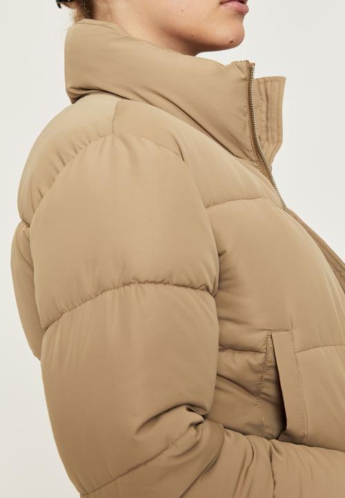 Supré  - Cody cropped puffer jacket - pale khaki