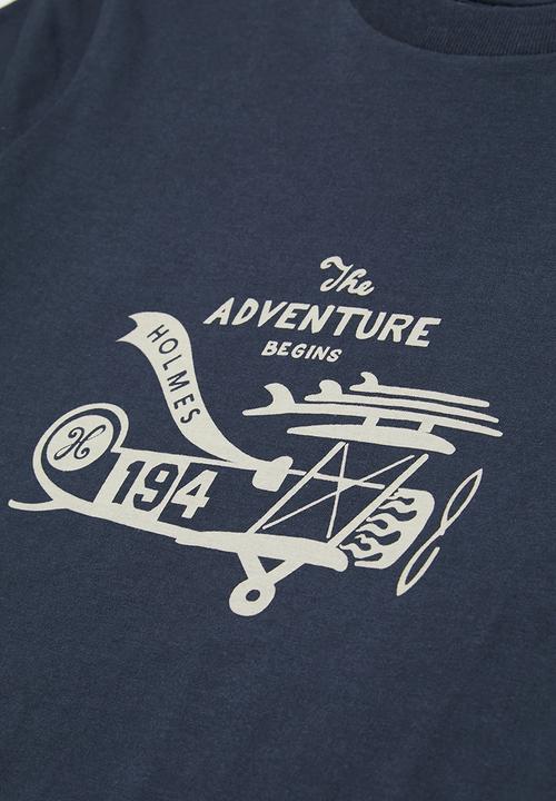 Holmes Bro's - Boys adventure t - navy blazer