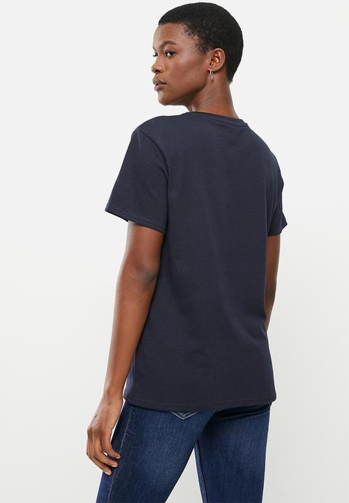 POLO - Wmn short sleeve nailhead tee - navy