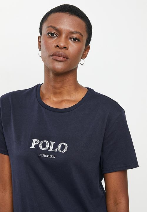 POLO - Wmn short sleeve nailhead tee - navy
