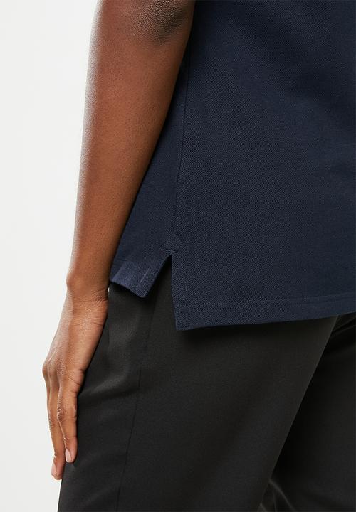 POLO - Wmn short sleeve nailhead golfer - navy