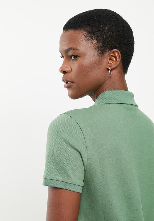 POLO - Wmn short sleeve big pony golfer dress - green