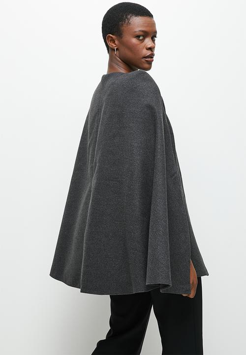 edit - Melton cape - charcoal melange