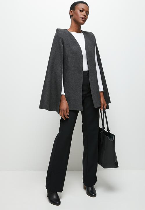 edit - Melton cape - charcoal melange