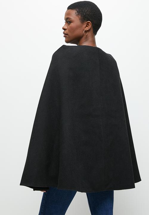 edit - Melton cape - black
