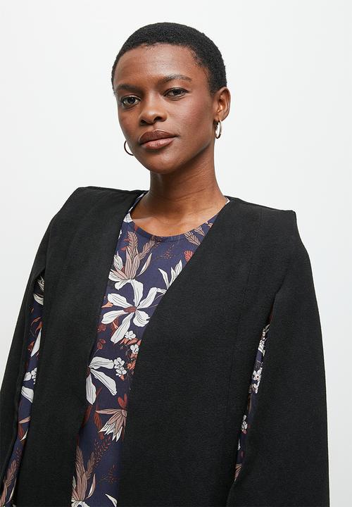 edit - Melton cape - black
