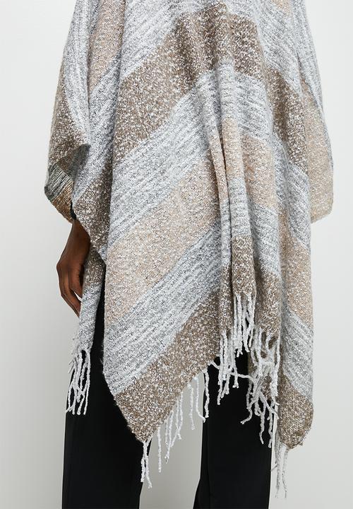 edit - Colourblock poncho - multi