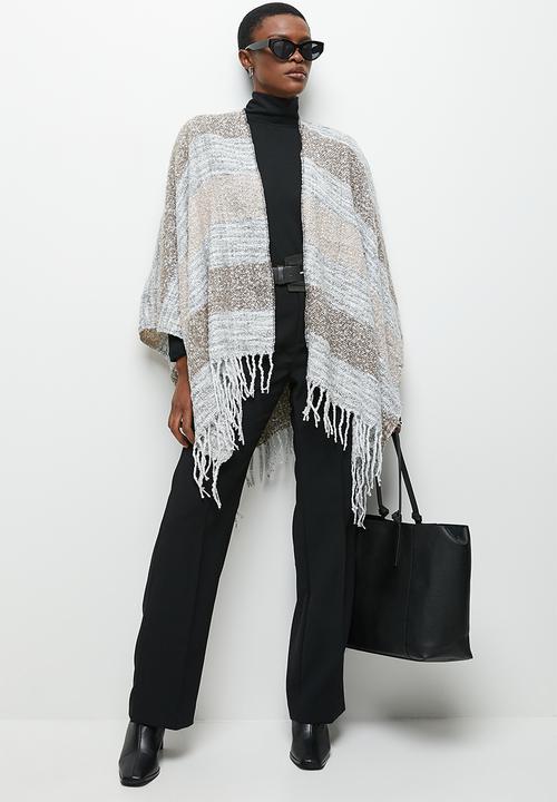 edit - Colourblock poncho - multi