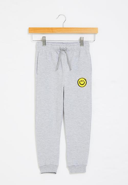 Superbalist Kids - Boys smiley jogger - grey 