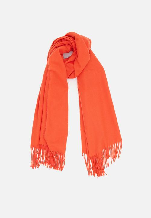edit - Infinity fringed scarf - orange