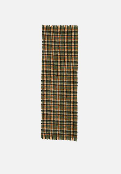 edit - Plaid print scarf - multi