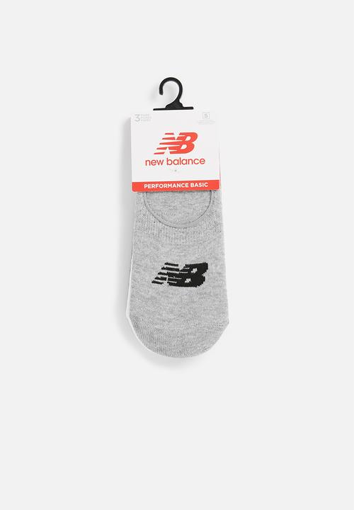 New Balance  - Nb 3 pack secret socks - white/grey/black