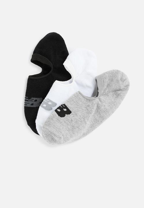 New Balance  - Nb 3 pack secret socks - white/grey/black