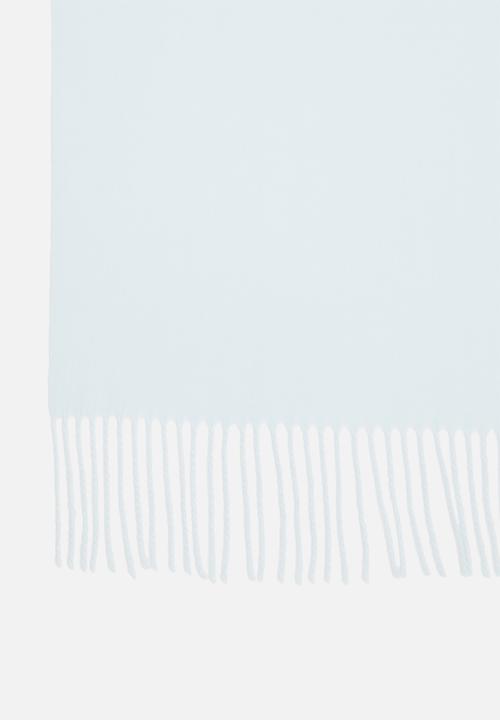 edit - Tassel blanket scarf - blue