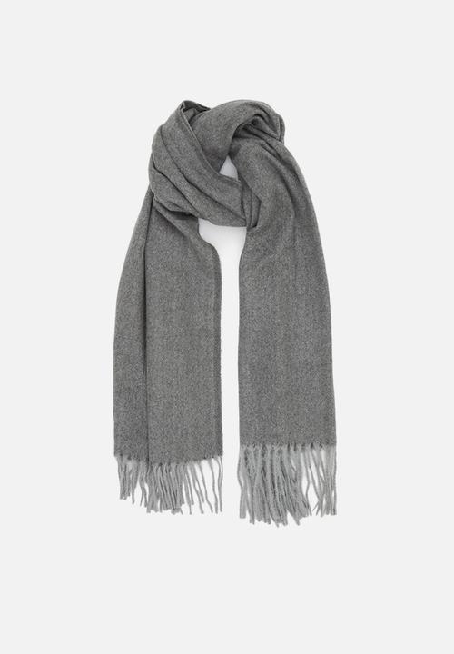 edit - Tassel blanket  scarf - grey