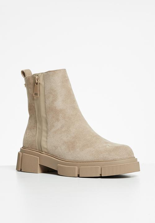 Rock & Co - Cobain 1 zip side ankle boot - ecru