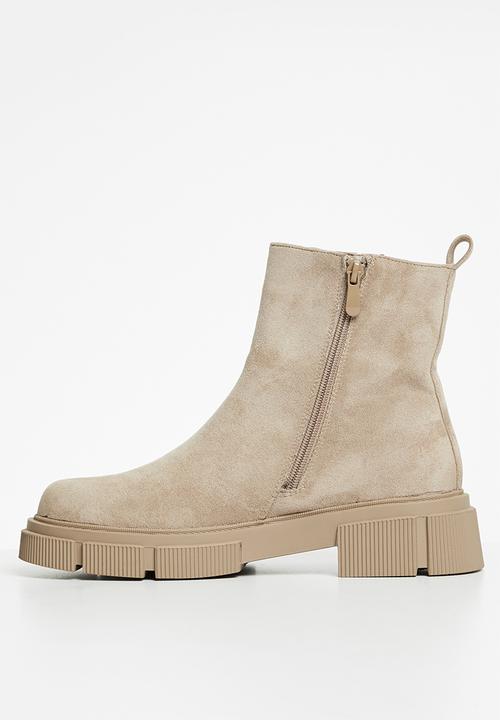 Rock & Co - Cobain 1 zip side ankle boot - ecru