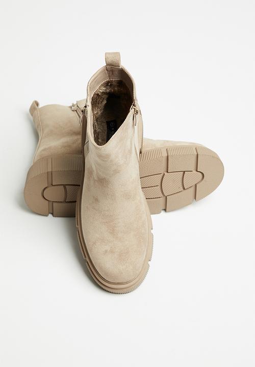 Rock & Co - Cobain 1 zip side ankle boot - ecru