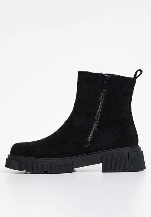 Rock & Co - Cobain 1 zip side ankle boot - black