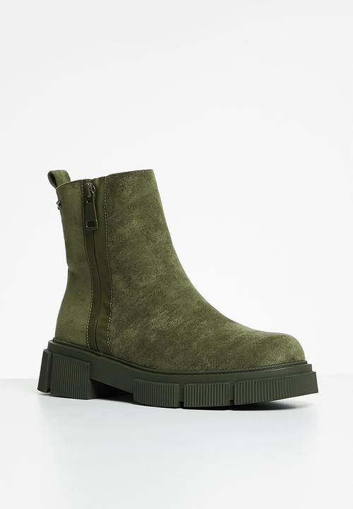 Rock & Co - Cobain 1 zip side ankle boot - olive