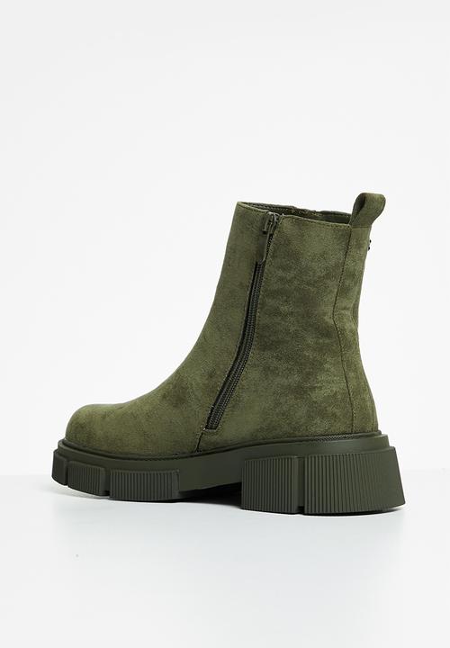 Rock & Co - Cobain 1 zip side ankle boot - olive
