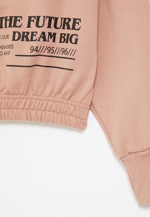 Superbalist - Printed sweat top - dusty pink