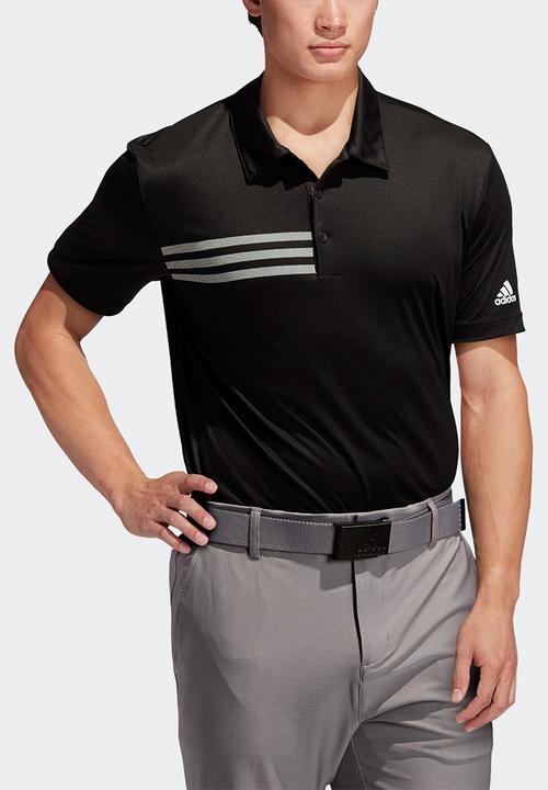 adidas Performance - Golf  3-stripes chest polo - black