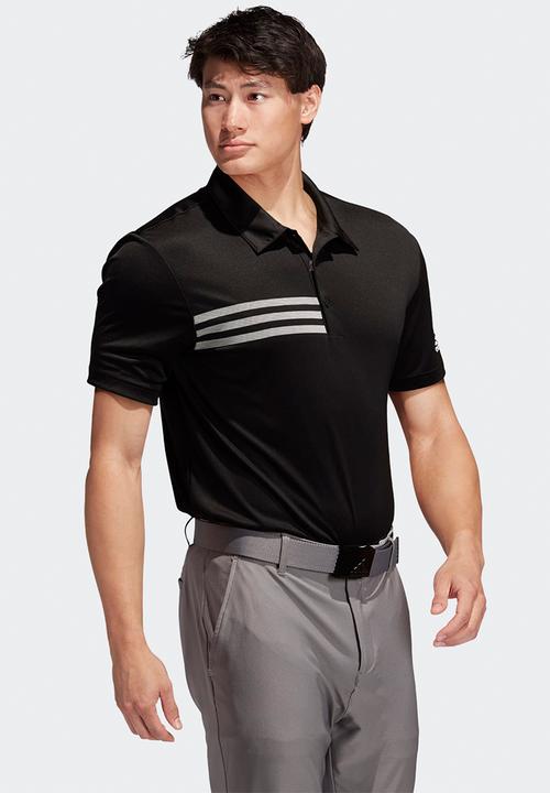 adidas Performance - Golf  3-stripes chest polo - black