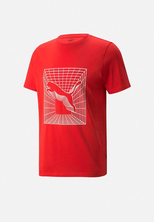 PUMA - Cat graphic tee - high risk red