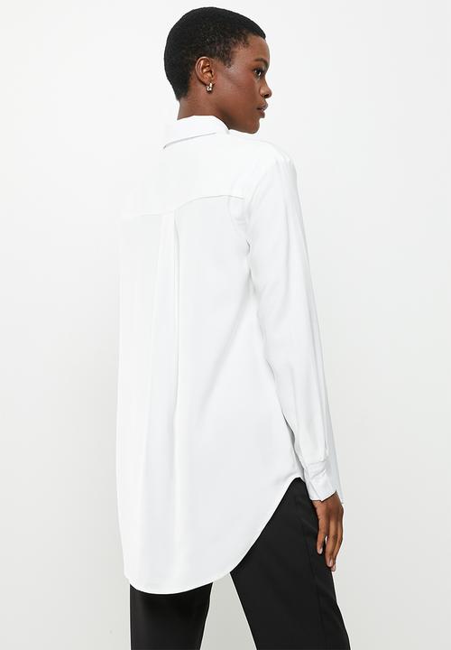 Me&B - High collar shirt - white
