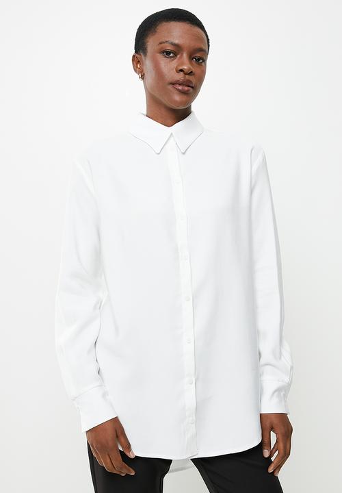 Me&B - High collar shirt - white