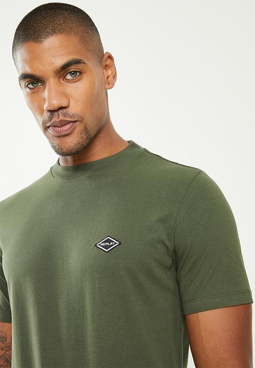 Replay - Essential logo tee - olive