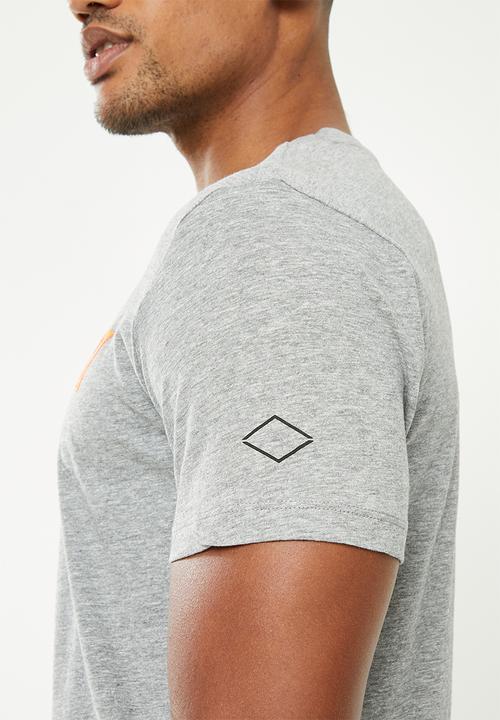 Replay - Replay logo tee - grey melange