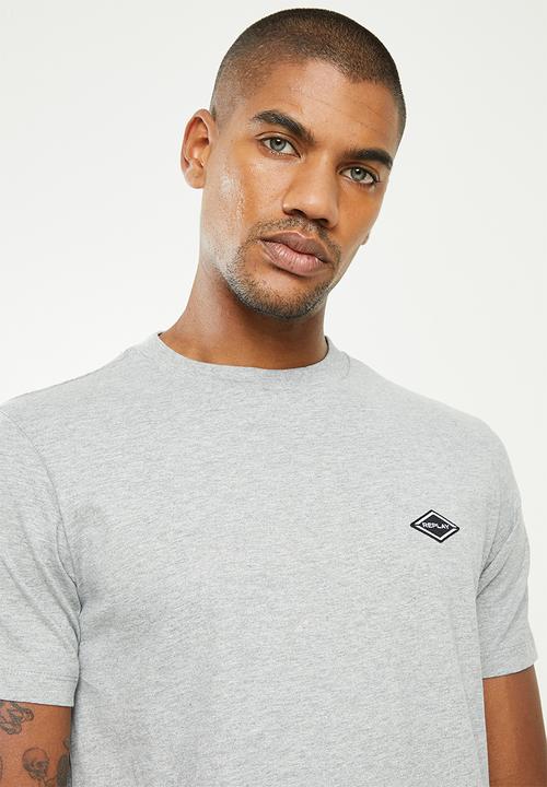 Replay - Essential logo tee - grey melange