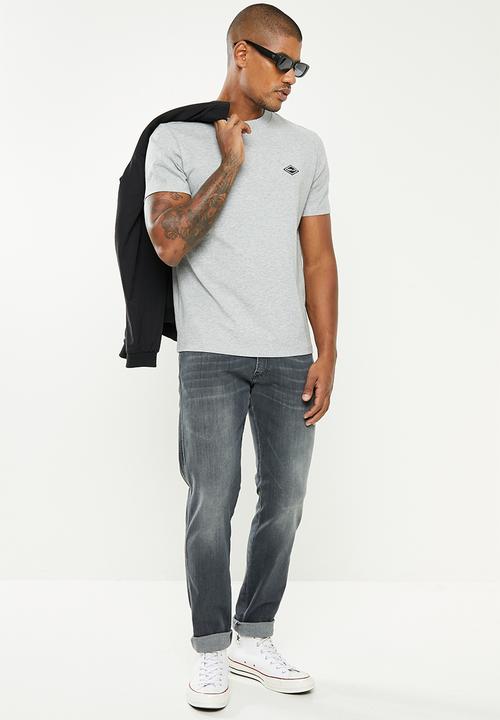 Replay - Essential logo tee - grey melange