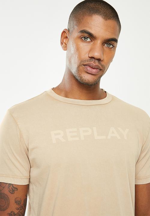 Replay - Mono logo replay tee - hazelnut