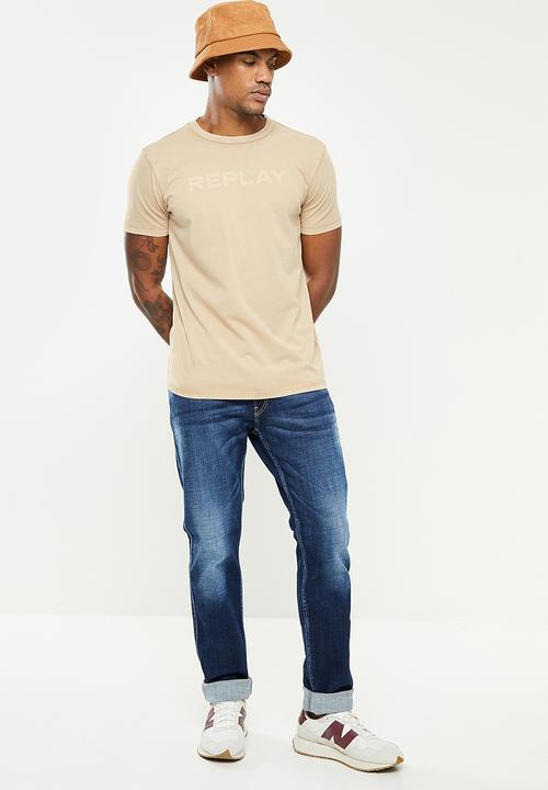 Replay - Mono logo replay tee - hazelnut