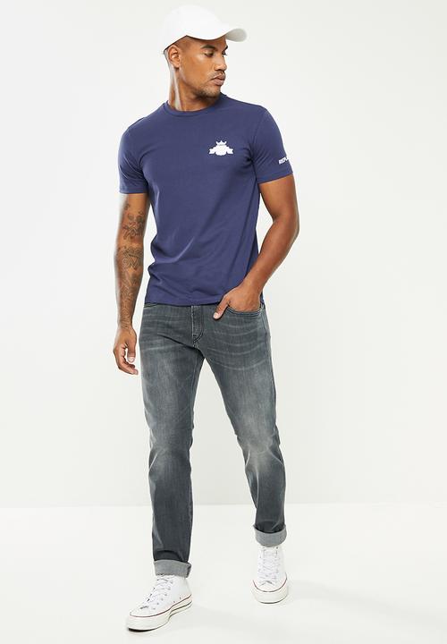 Replay - Replay crown print tee - navy