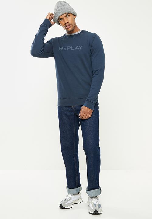 Replay - Essential logo crew sweat - navy